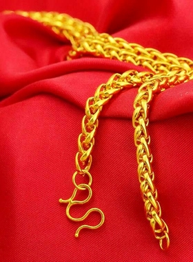沙金项链猪笼链男女个性新款