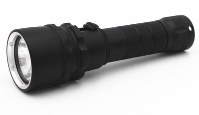 LED强光18650充灯潜水手电筒工作灯白光紫光