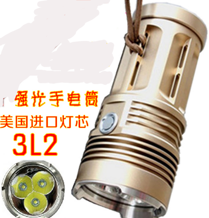 t6强光手电筒小钢炮野外防水l2