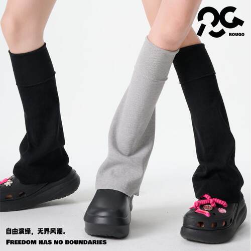 亚比集合｜小众喇叭袜套女春秋款腿套y2k设计感微压显瘦中筒堆堆