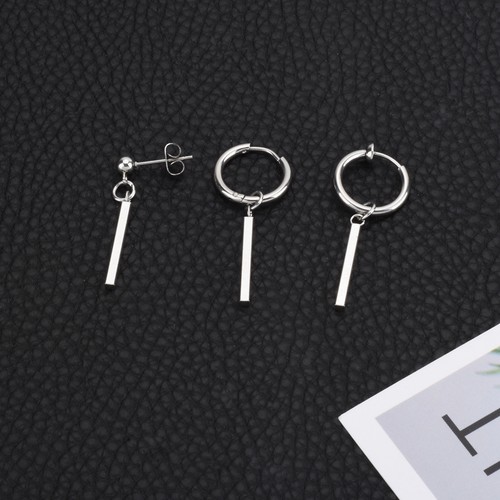 港风女孩一字潮流钛钢不掉色耳钉