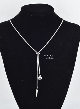 简约不锈钢项链男女中性风毛衣链