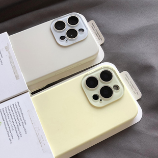 奶黄色适用iphone15Promax苹果14Pro手机壳液态硅胶13全包软壳12