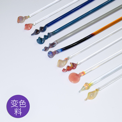 变色料国产蛋白高硼硅玻璃琉璃硬料可烧制灯工DIY彩色玻璃棒材料