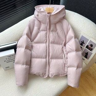 今年流行爆款羽绒服女短款加厚连帽2025冬季新款原版潮