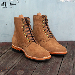 勤针工装靴男鞋春季美式高帮沙漠靴复古大逃亡靴中帮短靴子马丁靴