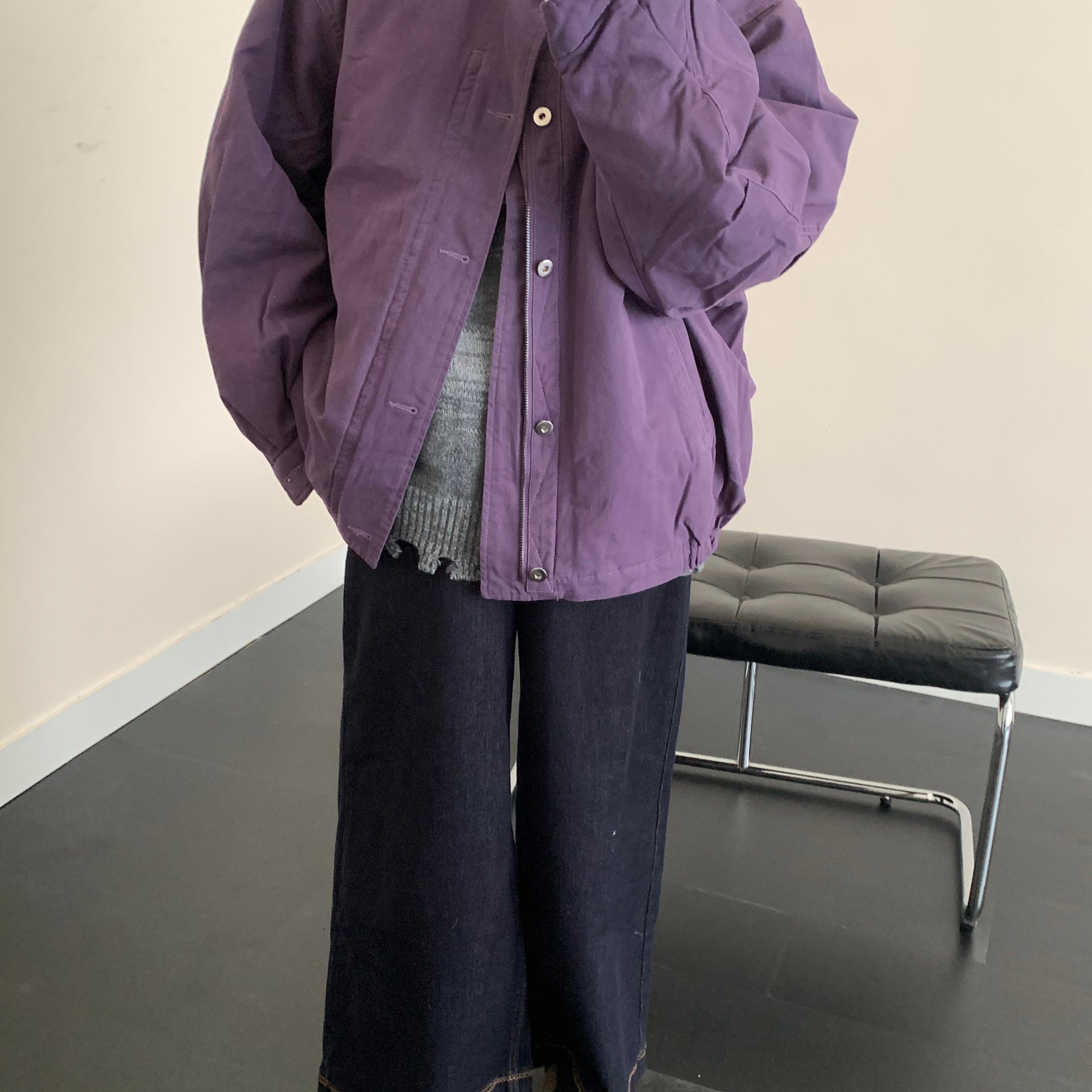 底特律工装大口袋保暖棉衣