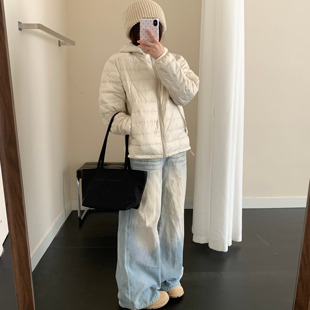 高品质轻量级90白鸭绒连帽排骨羽绒服男女款冬季户外休闲保暖外套