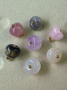 多色苹果珠纽扣中国风女装 盘扣复古手工11mm 现货24h发 树脂