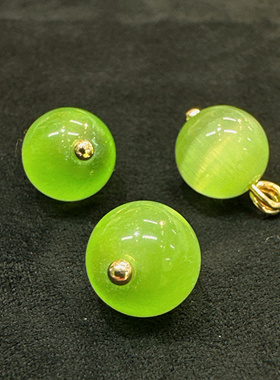 XITI9mm新中式国风绿色通透琉璃花托旗袍服装辅料香云纱真丝