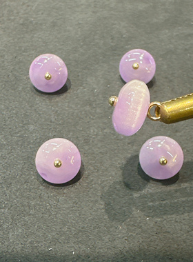 紫色10mm国风纽扣中式旗袍衬衫马甲汉服扣子高端定制