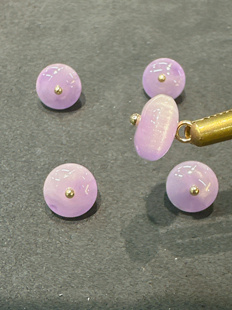 紫色10mm国风纽扣中式 马甲汉服扣子高端定制 旗袍衬衫