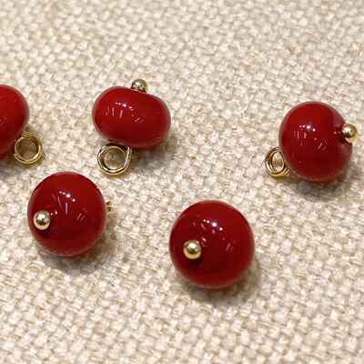 国风服饰辅料扣子仿玉石琉璃算盘珠10mm新中式旗袍