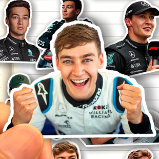 乔治拉塞尔贴纸高清防水一级方程式赛车运动员George Russell贴画