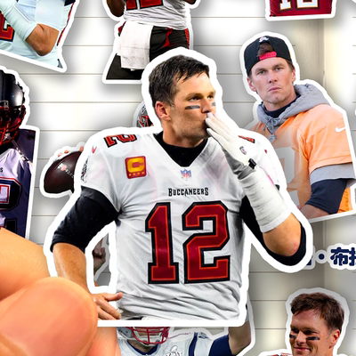 汤姆布拉迪贴纸高清防水橄榄球MVP运动员Tom Brady翻盘小子装饰贴