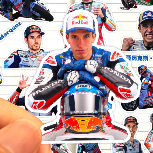 亚历克斯马奎斯贴纸高清防水MotoGP摩托车手Alex Marquez收藏贴画