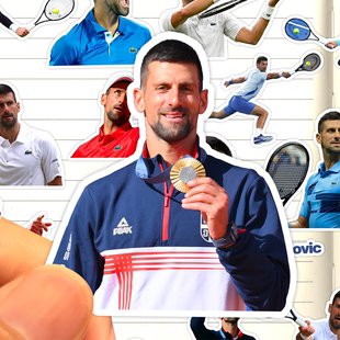 新款 Djokovic闹来粘贴画 德约科维奇贴纸高清防水网球运动员Novak