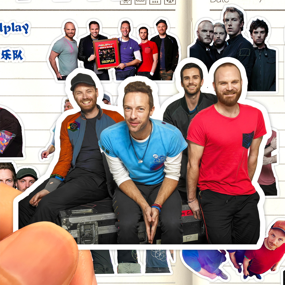 酷玩乐队贴纸高清防水英国另类流行摇滚乐队Coldplay装饰粘贴画