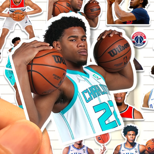 饰画贴手机 Jr装 小弗农凯里贴纸高清防水篮球运动员Vernon Carey