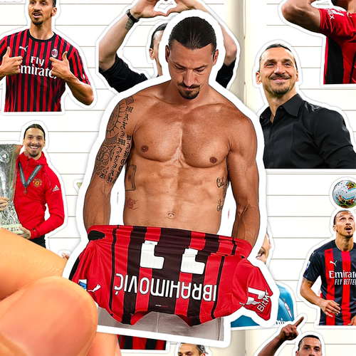 伊布贴纸高清防水足球运动员Zlatan Ibrahimovic吕布装饰画贴手机