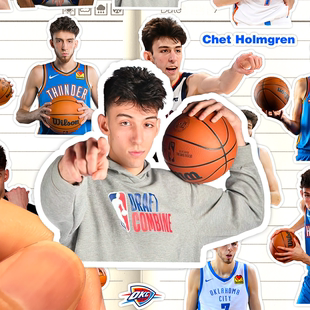 切特霍姆格伦贴纸高清防水雷霆队篮球运动员ChetHolmgren装饰贴画