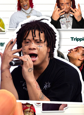特里皮雷德贴纸高清防水rapper饶舌说唱歌手Trippie Redd小14贴画