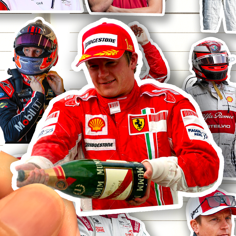基米莱科宁贴纸高清防水F1方程式赛车车Kimi Raikkonen装饰贴画