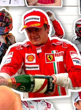 基米莱科宁贴纸高清防水F1方程式赛车车Kimi Raikkonen装饰贴画