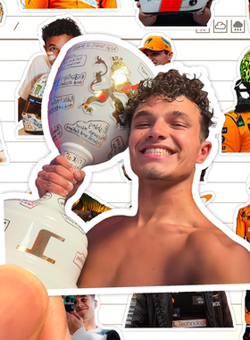 兰多诺里斯贴纸高清防水迈凯伦F1赛车运动员Lando Norris收藏贴画