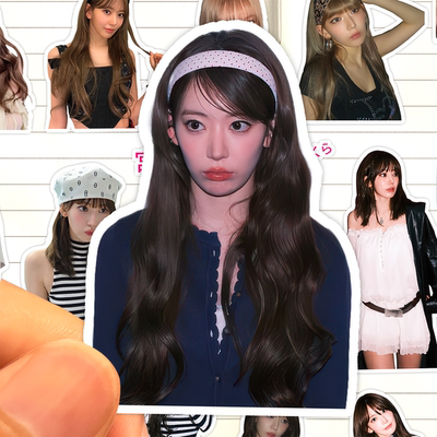 宮脇咲良贴纸高清防水LE SSERAFIM组合Miyawaki Sakura收藏粘贴画