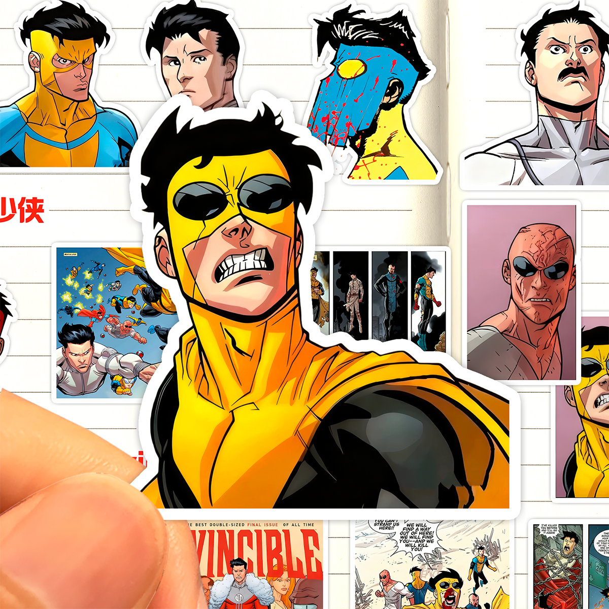 Invincible贴纸高清防水美国Image漫画无敌少侠战争收藏装饰贴画