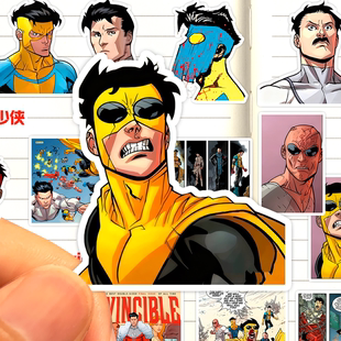 Invincible贴纸高清防水美国Image漫画无敌少侠战争收藏装 饰贴画