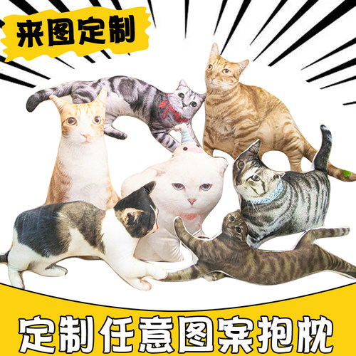 diy照片定做猫咪异形来图抱枕