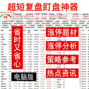 短线龙头股战法竞价打板快速复盘神器游资龙虎榜热点题材资讯554