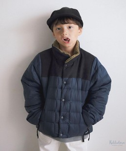 部分现货 日本代购 童装 Taion 双面穿加绒保暖材质拼接羽绒服