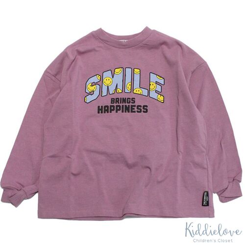 Kiddielove 日本代购 童装 NEWO 纯棉柔软笑脸印花休闲长袖T恤