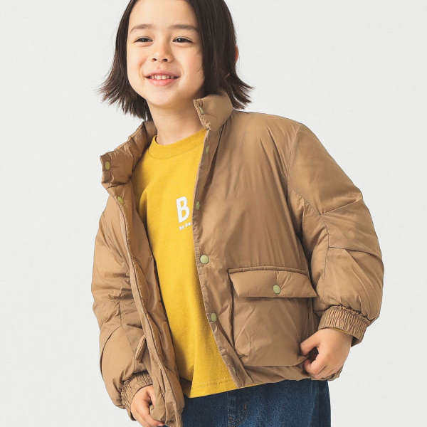 日本代购 童装 BEAMS 90-160cm 夹棉保暖口袋立领面包棉服夹克