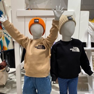 部分现货 日本代购 童装THE NORTH FACE北脸加绒保暖套头休闲卫衣