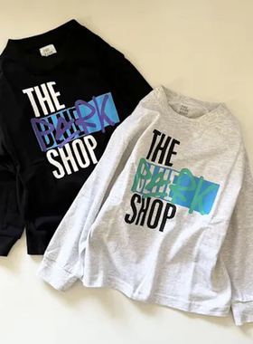 Kiddielove 日本代购 童装THE PARK SHOP纯棉logo印花文字长袖T恤