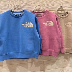 日本代购 童装 THE NORTH FACE 北脸加绒保暖大logo套头休闲卫衣