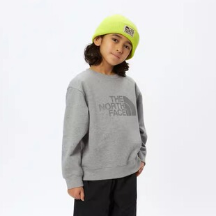 日本代购 童装 THE NORTH FACE 北脸圆领大logo印花宽松套头卫衣