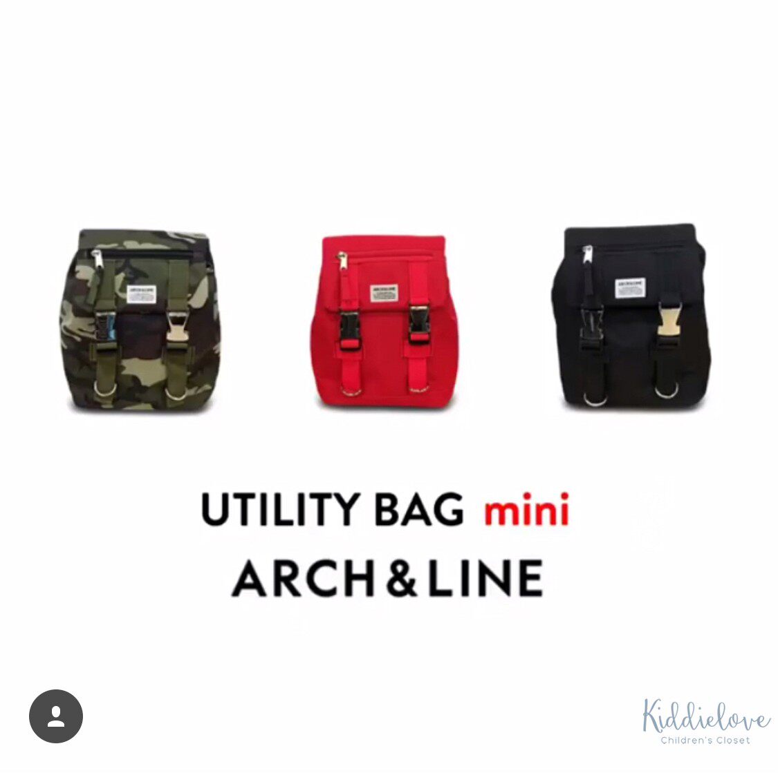 Kiddielove 日本代购 童装 ARCH&LINE mini UTILITY BAG 双肩背包