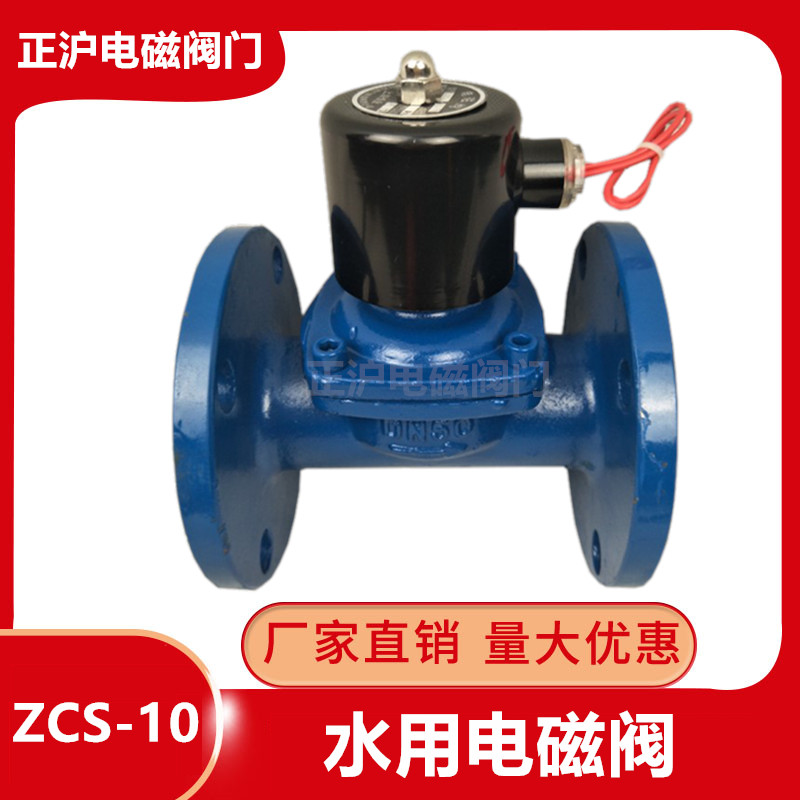 ZCS-10排水水下电磁阀防爆铸钢法兰常闭AC220VDC24V1寸DN25324080