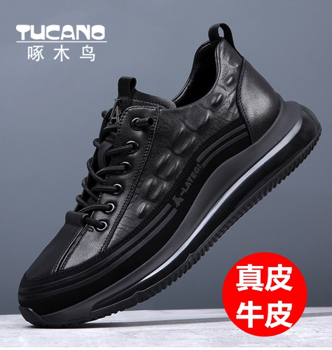 啄木鸟男鞋运动休闲鞋男增高