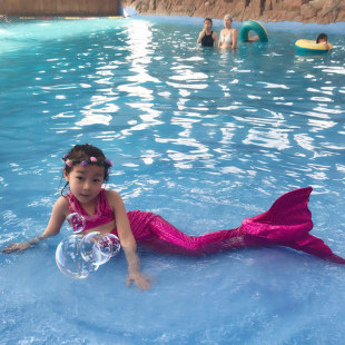 夏游泳儿童比基尼三件套 泳衣泳装 美人鱼尾巴 女童鱼鳞鳞片分体式