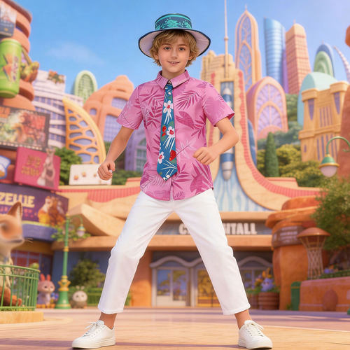 疯狂动物城尼克狐cos衬衫亲子装