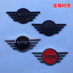 适用迷你MINI新车标贴 尾标 F55 F57粘贴式 前标车贴 F56 金属材质