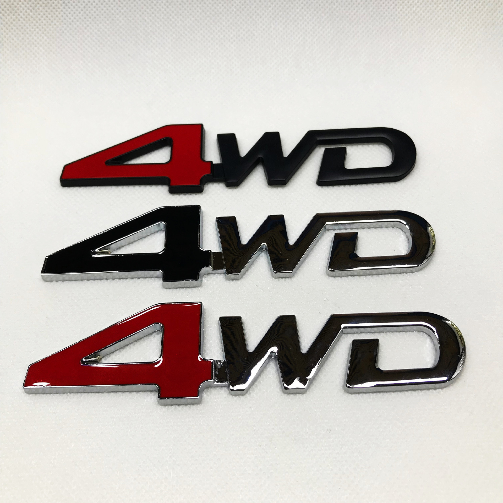 越野车标金属四驱4WD车标车贴四轮驱动车身贴尾标高配字标装饰贴