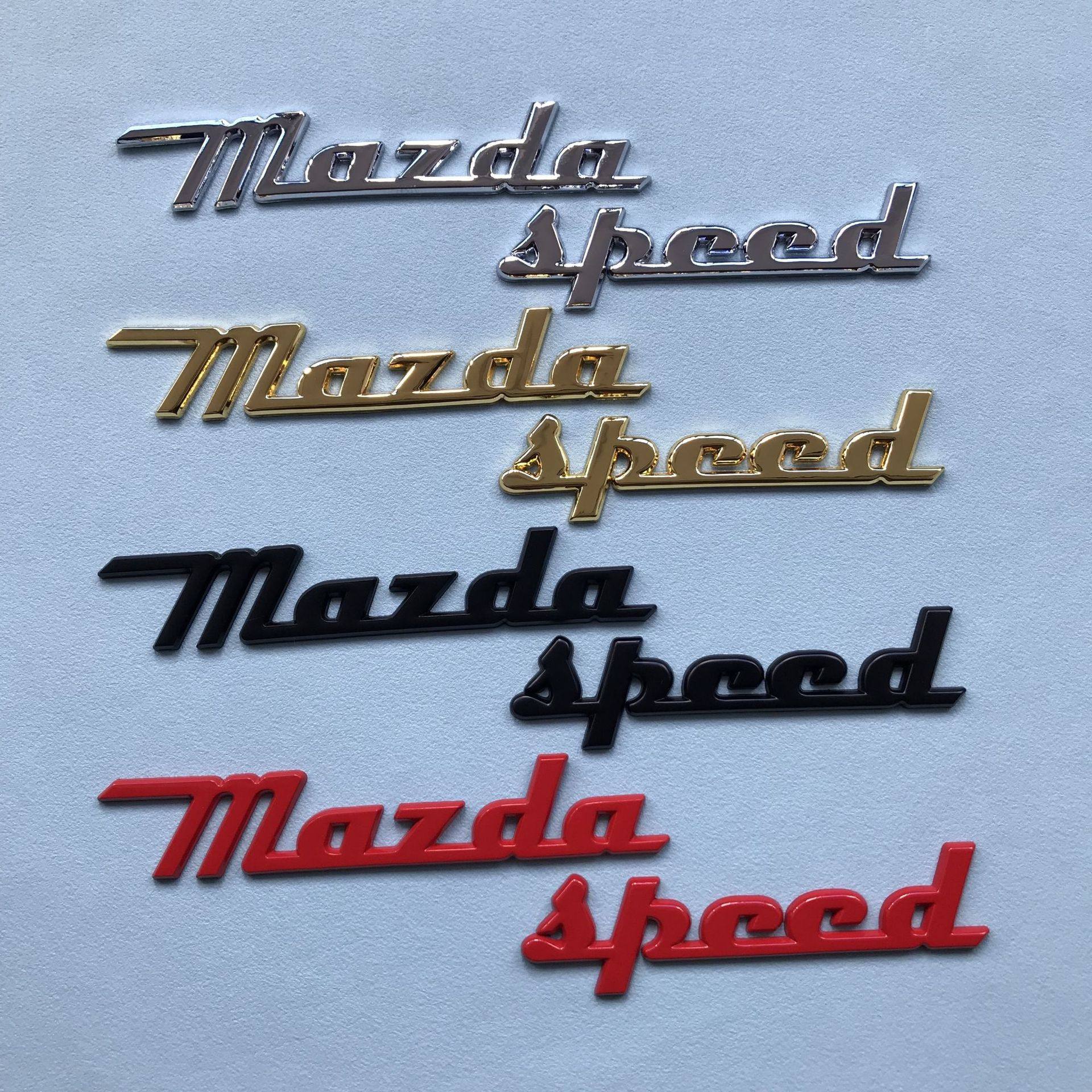 适用马自达金属车贴 昂科塞拉CX-4阿特兹改装mazda speed车尾字标