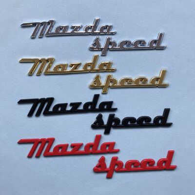 适用马自达金属车贴 昂科塞拉CX-4阿特兹改装mazda speed车尾字标